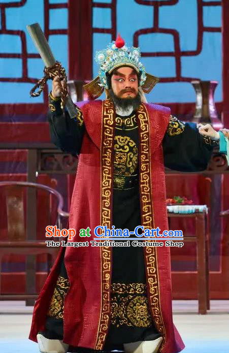 Search the College Chinese Guangdong Opera Elderly Male Apparels Costumes and Headpieces Traditional Cantonese Opera Official Garment Governor Clothing