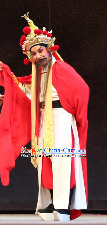 Gao Emperor of Han Chinese Guangdong Opera Lord Liu Bang Apparels Costumes and Headpieces Traditional Cantonese Opera Laosheng Garment Monarch Clothing