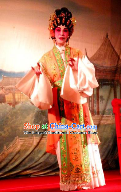 Chinese Cantonese Opera Young Female Garment Love in the Red Plum Costumes and Headdress Traditional Guangdong Opera Actress Apparels Consort Li Huiniang Dress