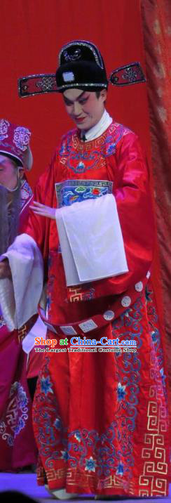 Wu Nv Bai Shou Chinese Guangdong Opera Bridegroom Apparels Costumes and Headwear Traditional Cantonese Opera Xiaosheng Garment Scholar Zou Yinglong Clothing