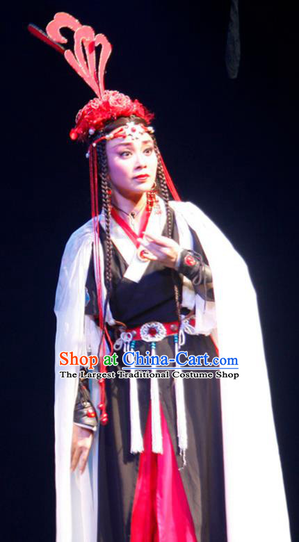 Chinese Historical Drama Princess Hu Die Ancient Miao Nationality Young Lady Garment Costumes Traditional Ethnic Girl Dance Dress Apparels and Headdress