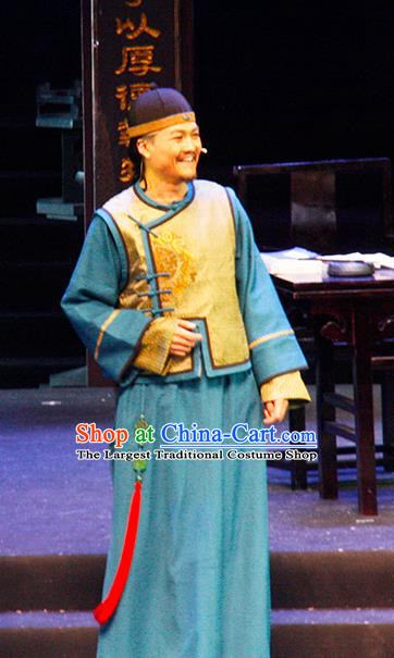 Chinese Traditional Qing Dynasty Commander Clothing Stage Performance Historical Drama Yinzhan Naxi Apparels Costumes Ancient Official Garment and Headwear