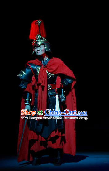Chinese Traditional Spring and Autumn Period General Clothing Stage Performance Historical Drama Yao Li And Qing Ji Apparels Costumes Ancient Warrior Armor Garment and Headwear