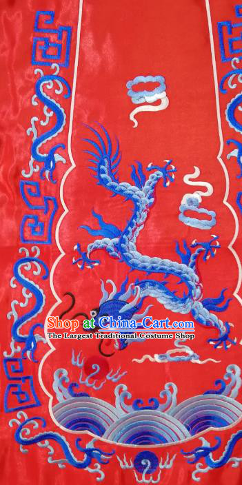 Chinese Traditional Embroidered Dragon Pattern Red Dress Patch Decoration Embroidery Craft Embroidered Accessories