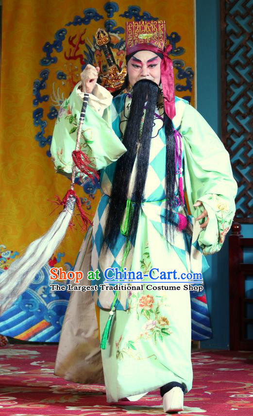 Three Tricks Bai Mudan Chinese Sichuan Opera Laosheng Apparels Costumes and Headpieces Peking Opera Highlights Elderly Male Garment Taoist Lv Dongbin Clothing