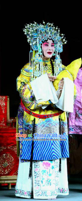 Chinese Sichuan Opera Highlights Queen Li Garment Costumes and Headdress Er Jin Gong Traditional Peking Opera Hua Tan Dress Empress Apparels