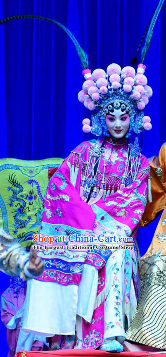 Chinese Sichuan Opera Highlights Hua Tan Garment Costumes and Headdress Bei Mang Mountain Traditional Peking Opera Actress Dress Imperial Consort Wei Apparels
