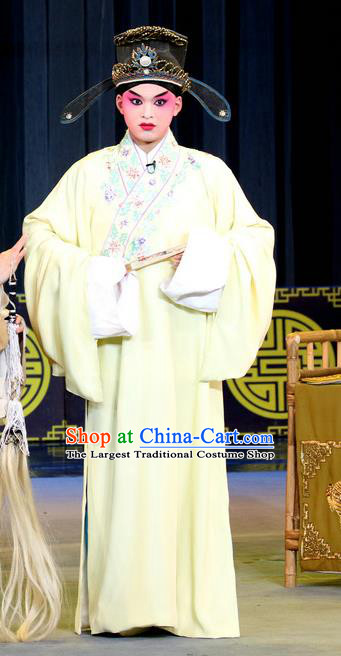 Chinese Sichuan Opera Scholar Pan Bizheng Apparels Costumes and Headpieces Peking Opera Highlights Young Male Garment Niche Clothing