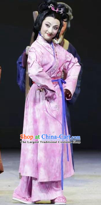 Chinese Sichuan Highlights Opera Young Mistress Garment Costumes and Headdress Luo Xiahong Traditional Peking Opera Madam Dress Actress Apparels