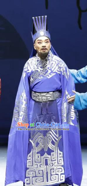 Luo Xiahong Chinese Sichuan Opera Official Apparels Costumes and Headpieces Peking Opera Highlights Astronomer Garment Minister Clothing