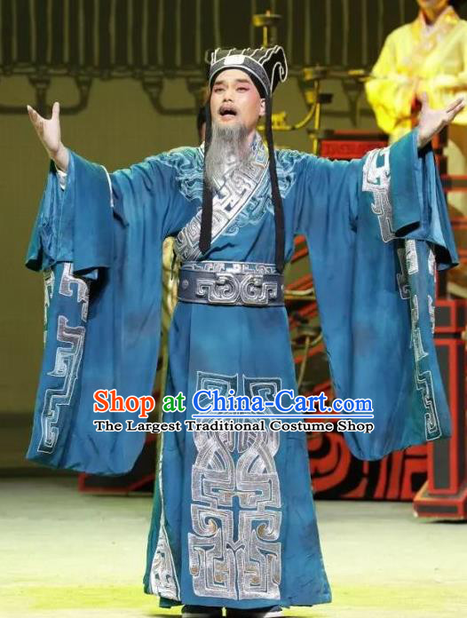 Luo Xiahong Chinese Sichuan Opera Historian Sima Qian Apparels Costumes and Headpieces Peking Opera Highlights Laosheng Garment Scholar Clothing