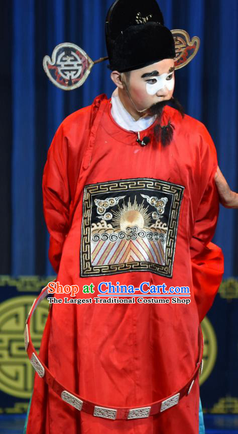 Jin Tai Jiang Chinese Sichuan Opera Minister Tian Dan Apparels Costumes and Headpieces Peking Opera Highlights Clown Garment Official Clothing