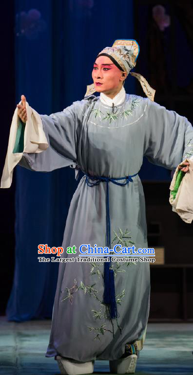 Zhong Kui Chinese Bangzi Opera Scholar Du Ping Apparels Costumes and Headpieces Traditional Hebei Clapper Opera Young Male Garment Niche Clothing