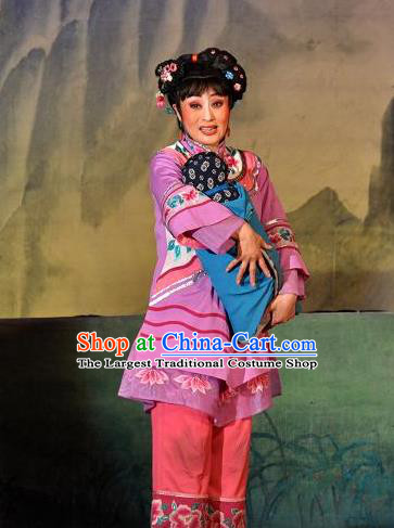 Chinese Shanxi Clapper Opera Country Woman Garment Costumes and Headdress Traditional Bangzi Opera Young Female Dress Jin Gui Apparels
