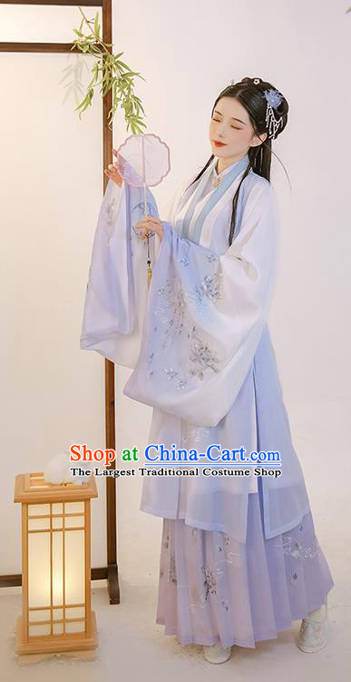 Chinese Ancient Royal Infanta Embroidered Hanfu Dress Apparels Traditional Ming Dynasty Nobility Lady Historical Costumes Complete Set for Rich Female