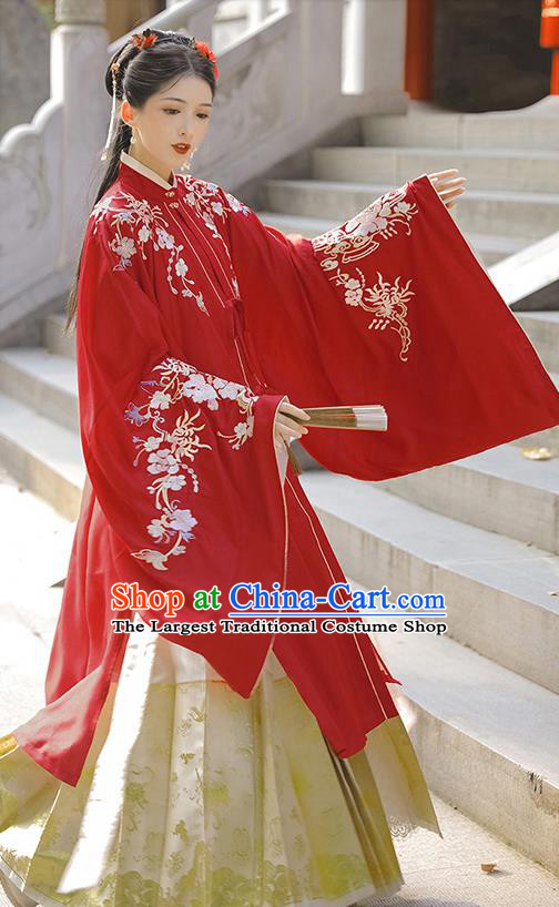 Chinese Ancient Nobility Lady Hanfu Dress Apparels Traditional Ming Dynasty Royal Infanta Historical Costumes Complete Set