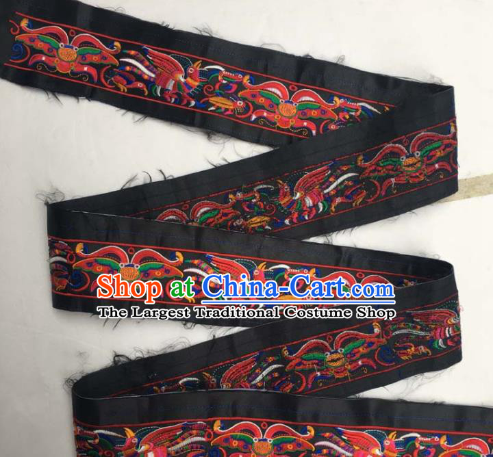 Chinese Traditional Embroidered Red Birds Butterfly Patch Decoration Embroidery Applique Craft Embroidered Band Accessories