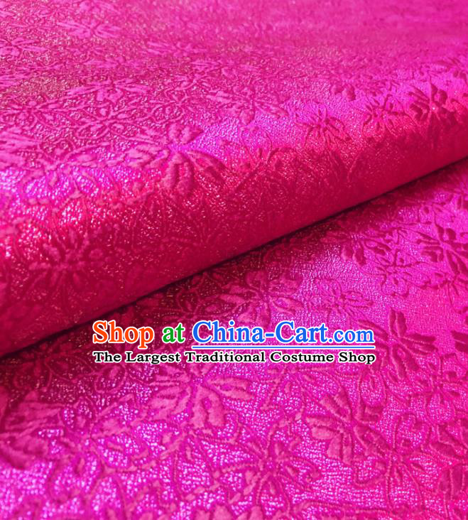 Asian Chinese Traditional Pattern Design Rosy Brocade Silk Fabric Tang Suit Tapestry Satin Material DIY Cheongsam Damask