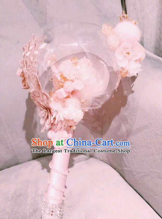 Baroque Princess Pink Bridal Bouquet Handmade Wedding Accessories Photography Prop Scepter for Women