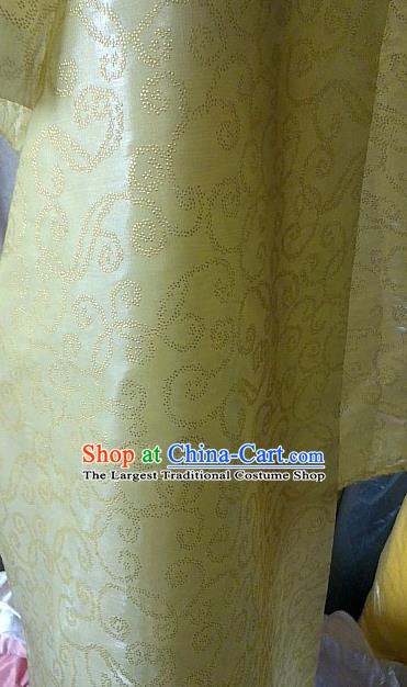 Chinese Traditional Pattern Design Yellow Veil Fabric Grenadine Cloth Asian Gauze Material