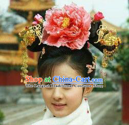 Chinese Traditional Qing Dynasty Princess Headwear Drama Ancient Manchu Lady Qing Er Flag Bun Hair Accessories