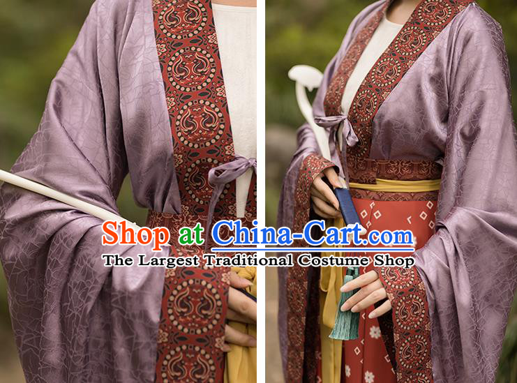 China Ancient Southern and Northern Dynasties Hanfu Apparel Traditional Court Maid Historical Clothing