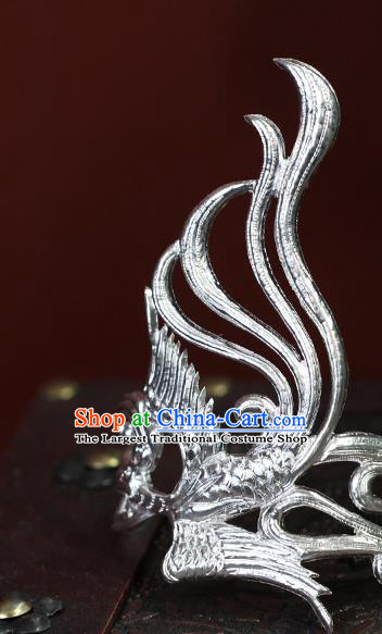 Handmade China Ancient Swordsman Face Accessories Ming Dynasty Knight Argent Mask