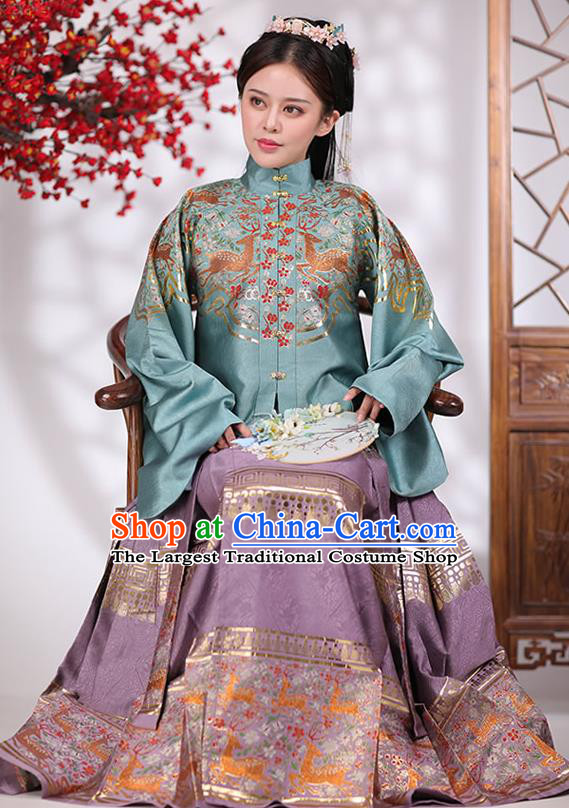 Ancient China Young Mistress Hanfu Dress Traditional Ming Dynasty Noble Woman Historical Clothing