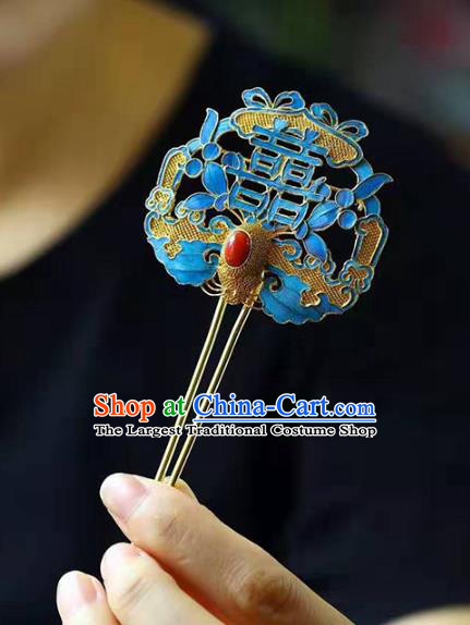 Chinese Qing Dynasty Court Hair Accessories National Traditional Wedding Hairpin