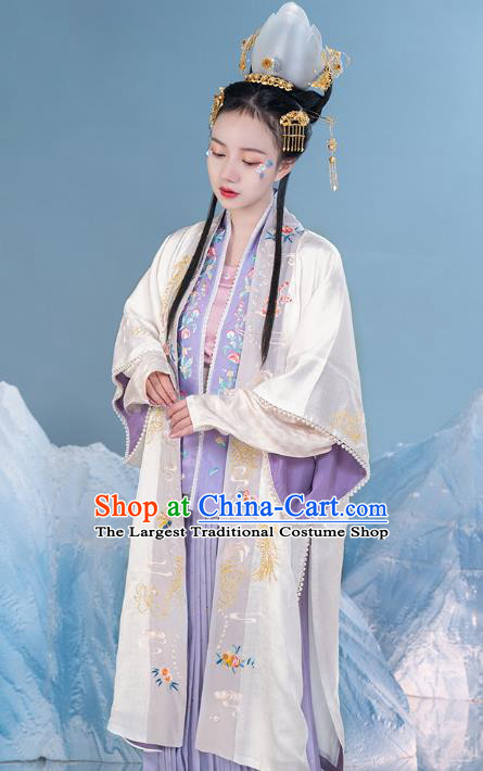 China Ancient Imperial Concubine Hanfu Dress Traditional Song Dynasty Noble Woman Historical Clothing Complete Set