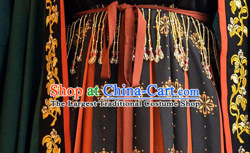 China Ancient Court Queen Embroidered Hanfu Dress Traditional Tang Dynasty Imperial Empress Historical Clothing Full Set