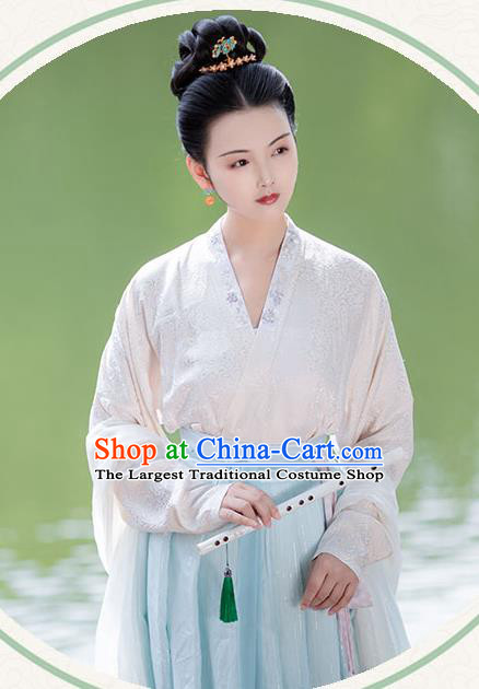 China Song Dynasty Court Beauty Historical Costumes Ancient Imperial Consort Hanfu Traditional Clothing