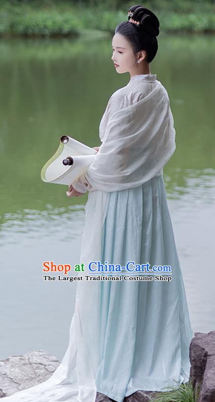 China Song Dynasty Court Beauty Historical Costumes Ancient Imperial Consort Hanfu Traditional Clothing