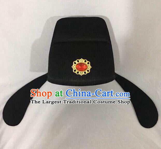 China Official Headwear Ancient Style Wu Sha Hat Traditional Peking Opera Scholar Hat