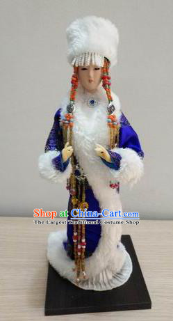 Handmade China Beijing Silk Figurine -  Tibetan Minority Girl