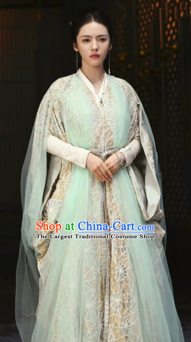 China Traditional Clothing Ancient Swordswoman Garment Romance Drama The Blessed Girl Yin Zhuang Costumes and Headpiece