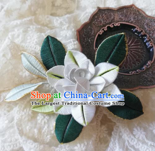Chinese Traditional Hanfu Hair Accessories Hairpin Ancient Princess Silk Gardenia Hair Stick