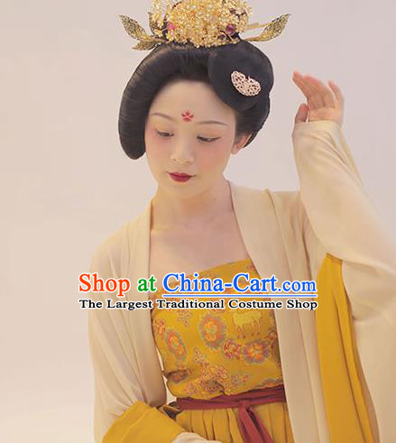 China Traditional Tang Dynasty Court Woman Historical Clothing Ancient Imperial Consort Costumes Full Set