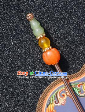 China Hanfu Jade Gourd Hair Stick Traditional Hair Accessories Classical Ming Dynasty Hairpin