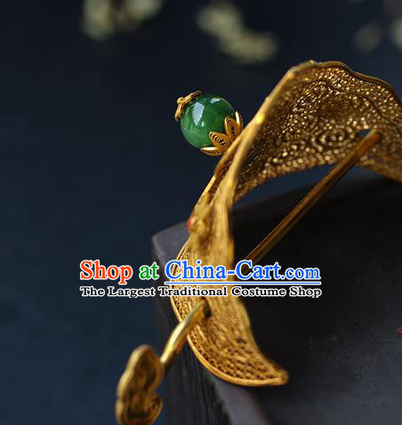 China Ancient Noble Childe Headwear Traditional Ming Dynasty Prince Filigree Hairdo Crown
