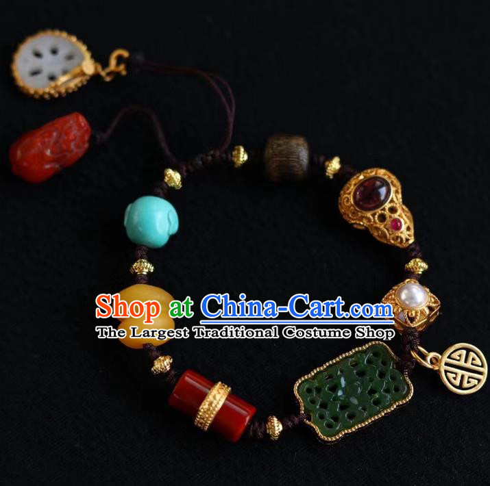 Chinese Traditional Bracelet Accessories Handmade Gems Wristlet Accessories