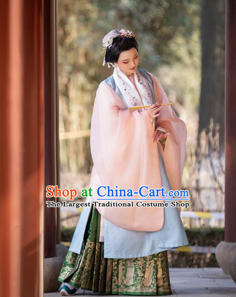 China Ming Dynasty Imperial Consort Historical Clothing Ancient Court Beauty Costumes for Women