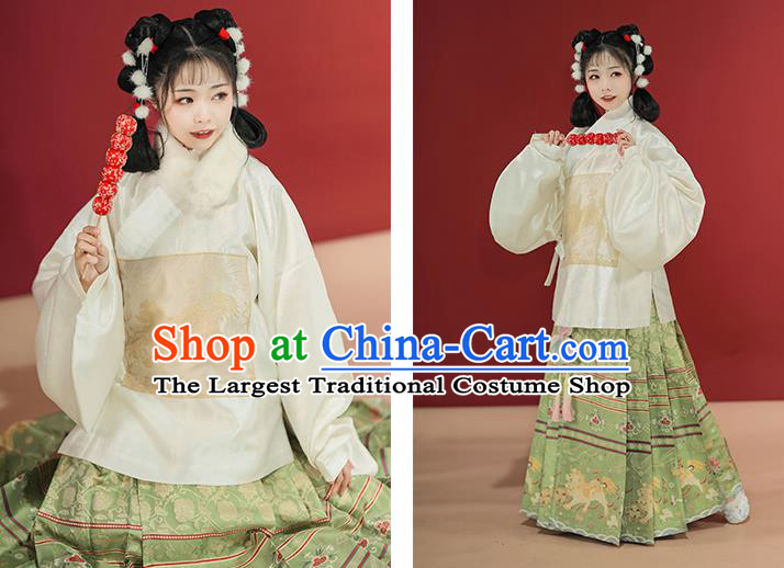 Traditional China Ming Dynasty Patrician Lady Historical Costumes Ancient Royal Princess Hanfu Clothing
