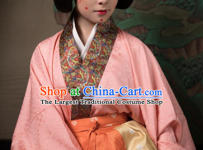 China Traditional Jin Dynasty Court Beauty Historical Costumes Ancient Imperial Consort Hanfu Dress Clothing