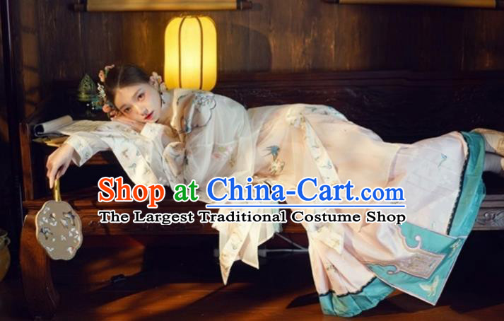 China Traditional Qing Dynasty Court Woman Costumes Ancient Imperial Concubine Embroidered Clothing Complete Set