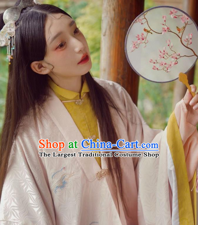 Traditional China Ming Dynasty Palace Princess Historical Costumes Ancient Court Beauty Embroidered Hanfu Clothing