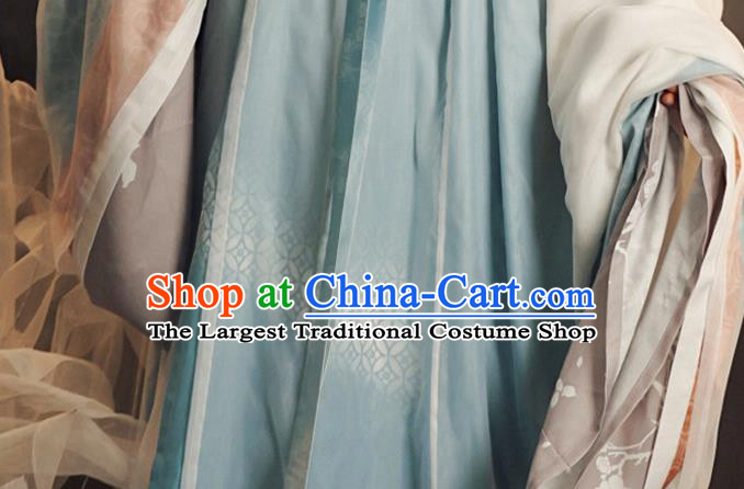 China Traditional Jin Dynasty Court Beauty Historical Clothing Ancient Imperial Concubine Hanfu Dress Apparels