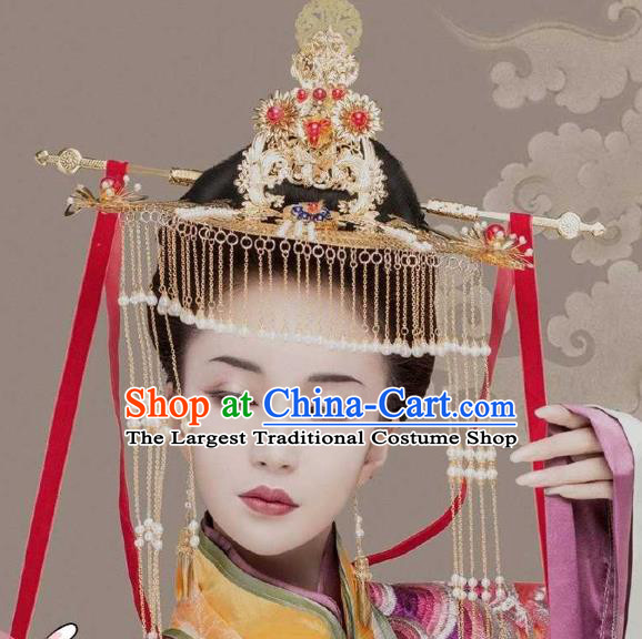 Chinese Han Dynasty Queen Hair Accessories Ancient Empress Hair Crown Full Set