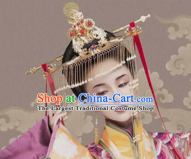 Chinese Han Dynasty Queen Hair Accessories Ancient Empress Hair Crown Full Set