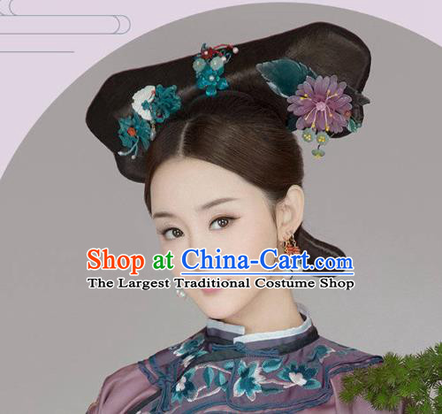 Chinese Ancient Qing Dynasty Imperial Concubine Hair Accessories Story of Yanxi Palace Wei Yingluo Headdress